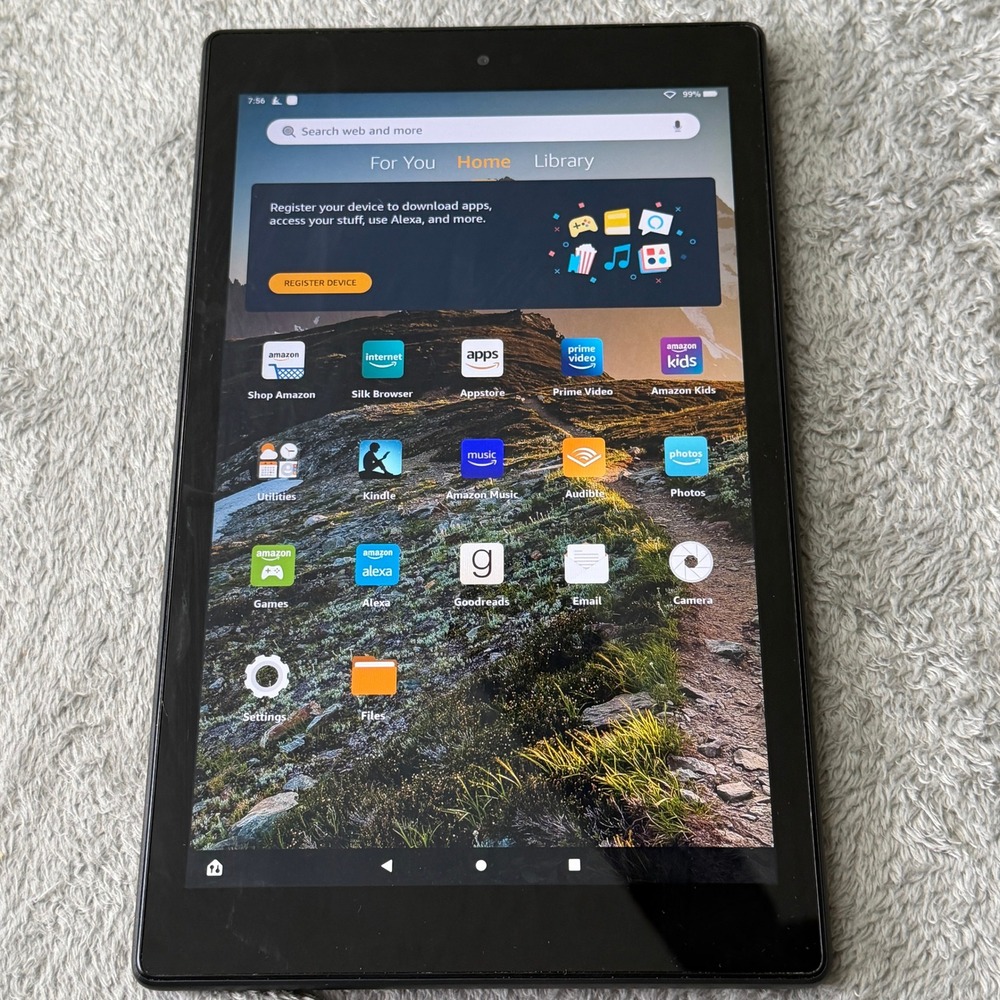 Amazon Fire HD 10 9th Gen 32GB Tablet Black with Blue Kids Proof Case M2V3R5 - Picture 5 of 13